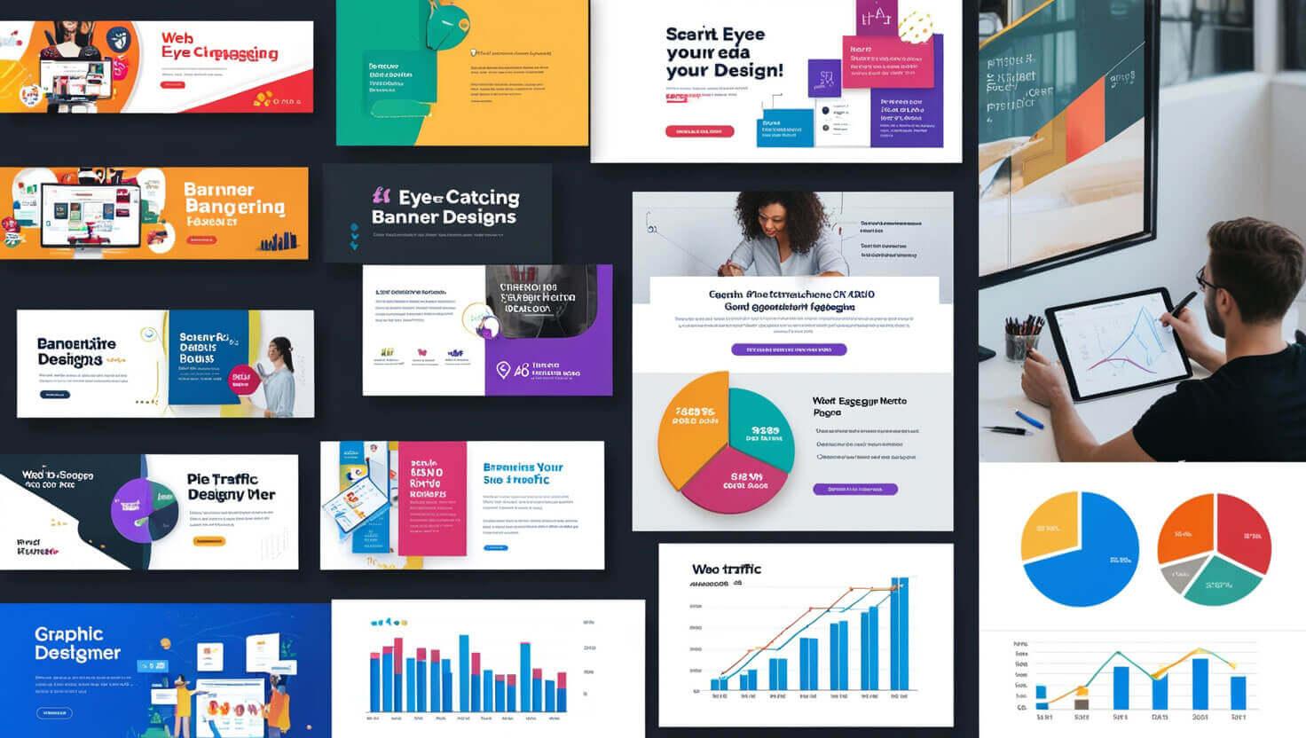 Banner Design Examples for Web Marketing Graphic Designers