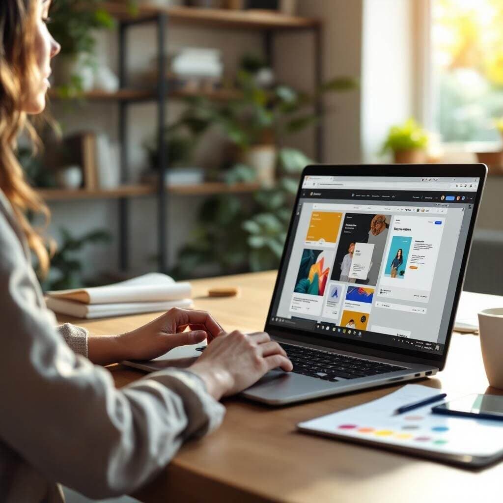 Developer building a custom WordPress site with structured content templates and blocks