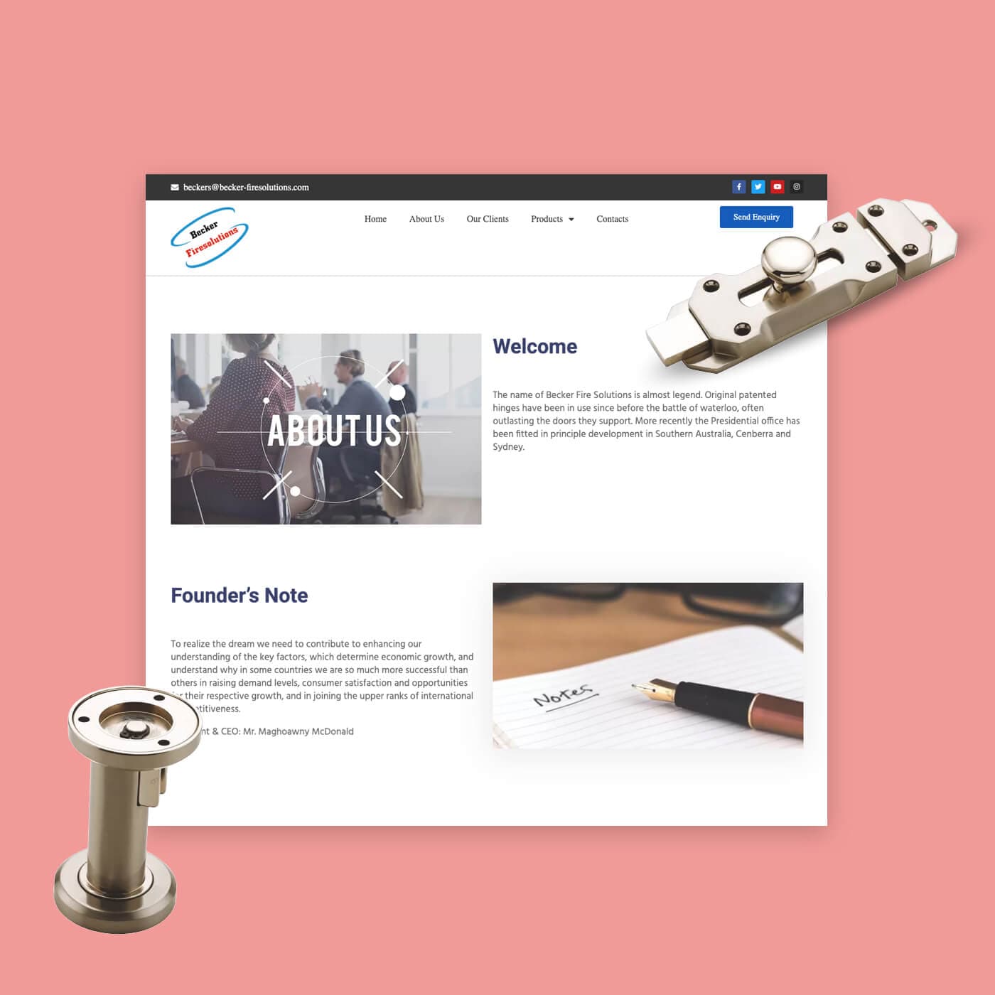 Becker Fire Solutions website about us page