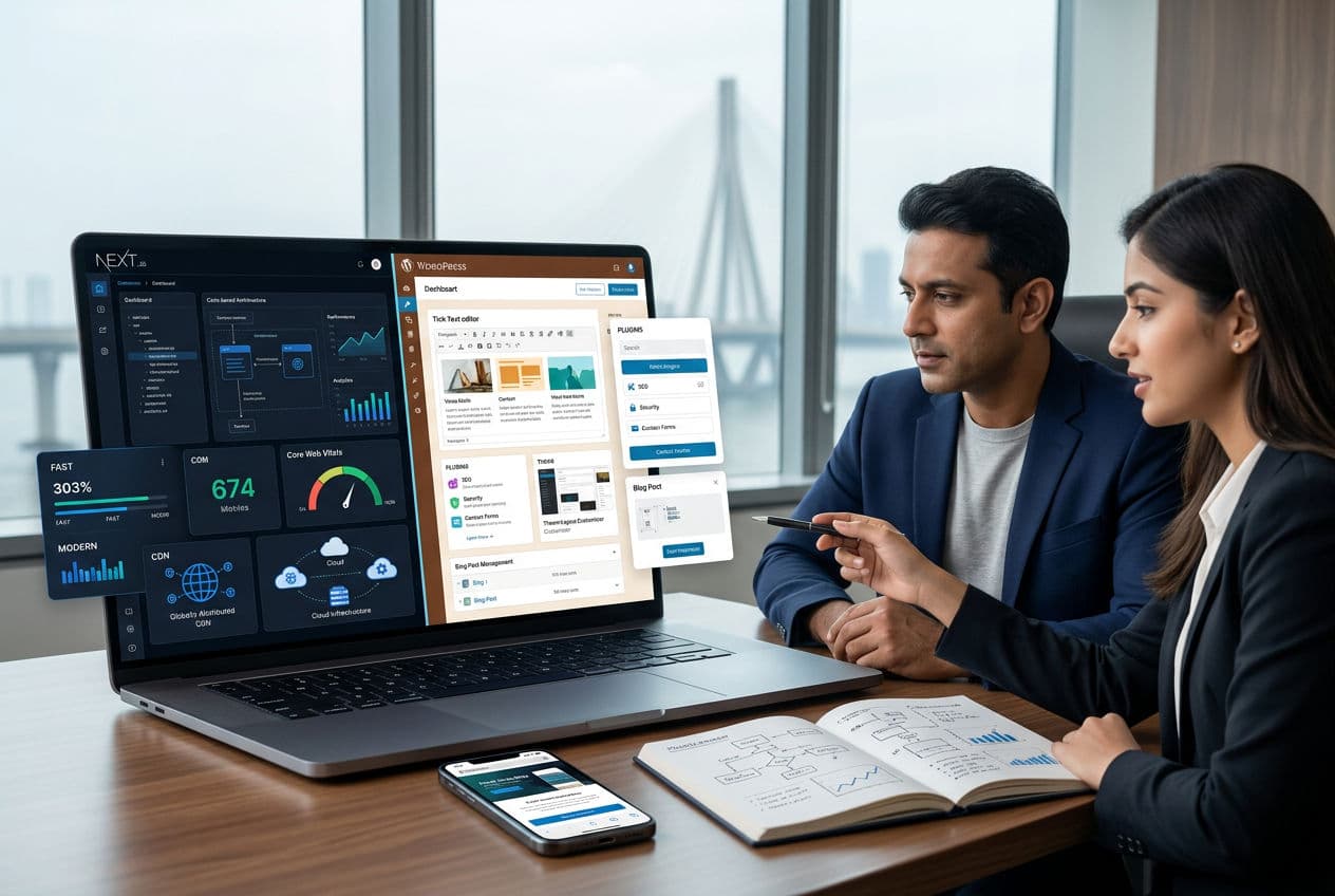 NextJS vs WordPress: Which Is Better for a Mumbai Business Website?