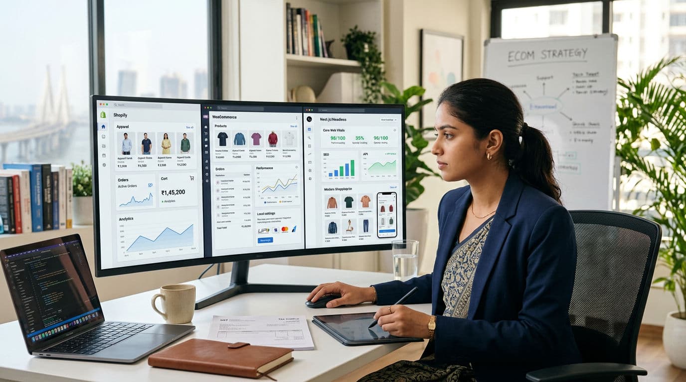 Shopify vs WooCommerce vs Next.js for Mumbai Ecommerce Businesses
