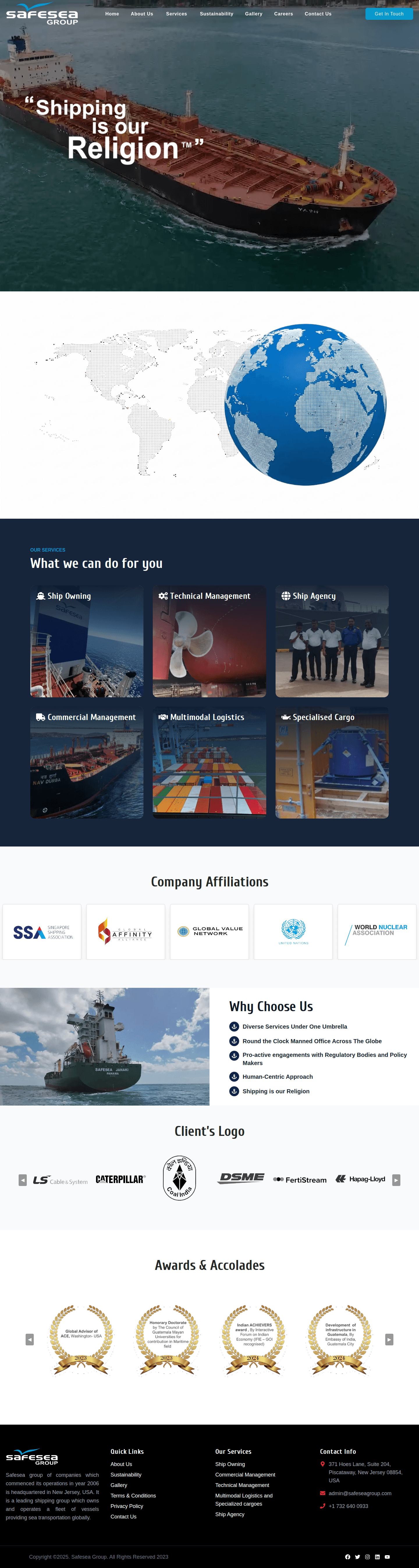 Safesea Group Maritime Website