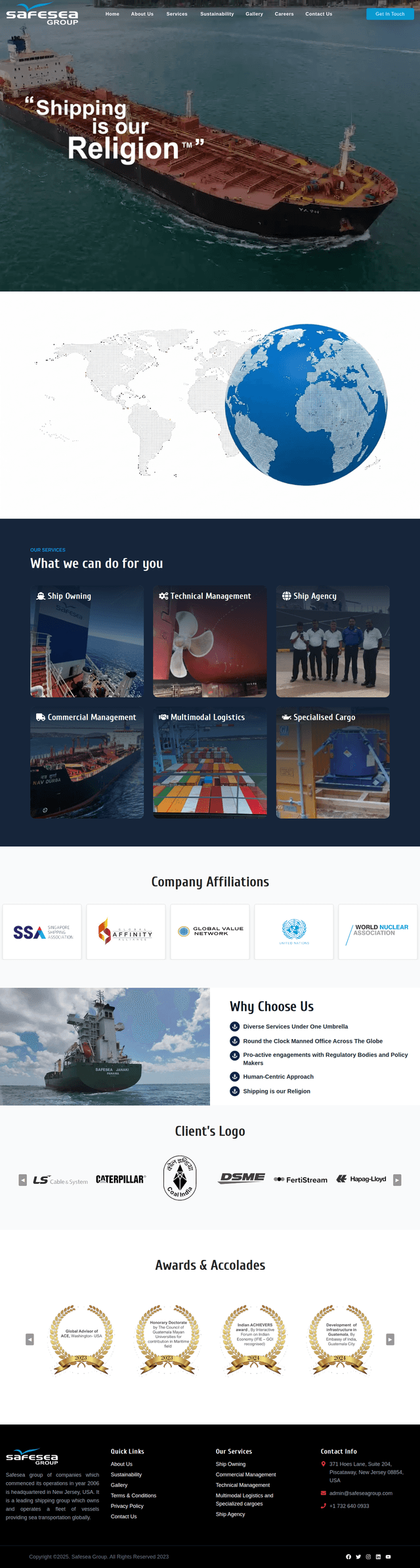 Safesea Group Maritime Website