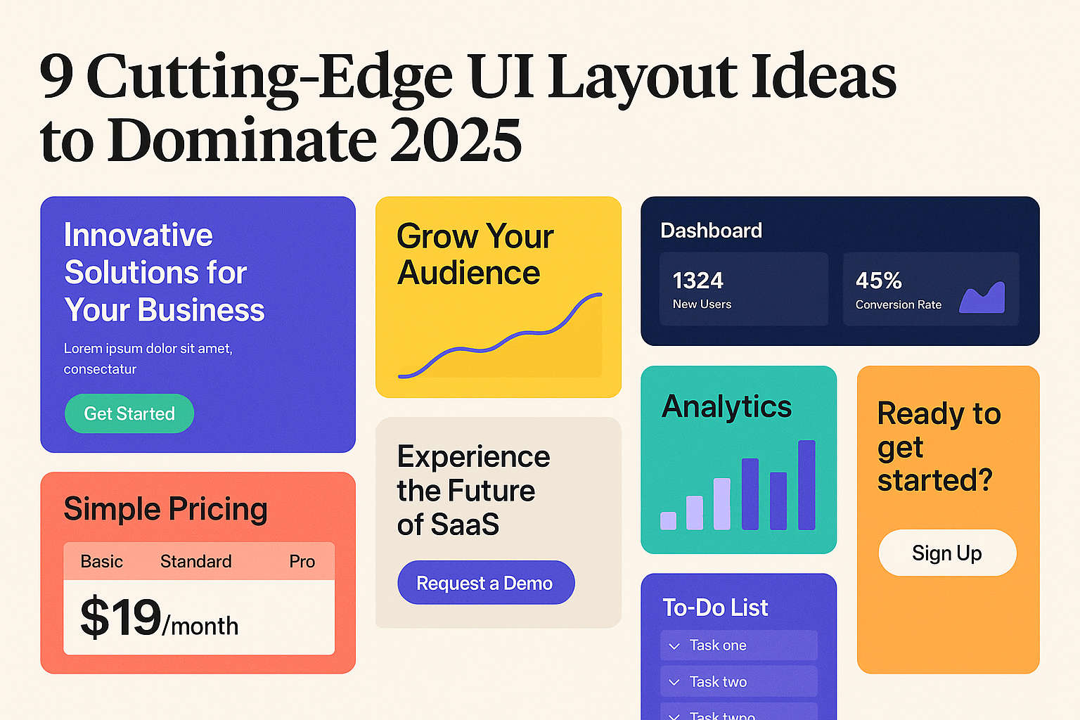 9 Cutting-Edge UI Layout Ideas to Dominate 2025