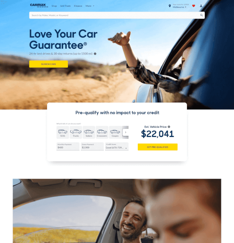 CarMax-Shop -Buy Car Selling Car Design Inspiration 