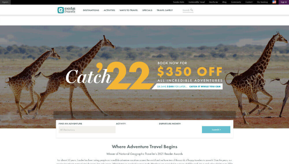 Exodus-Travels -Best Travel Company -Design Inspiration