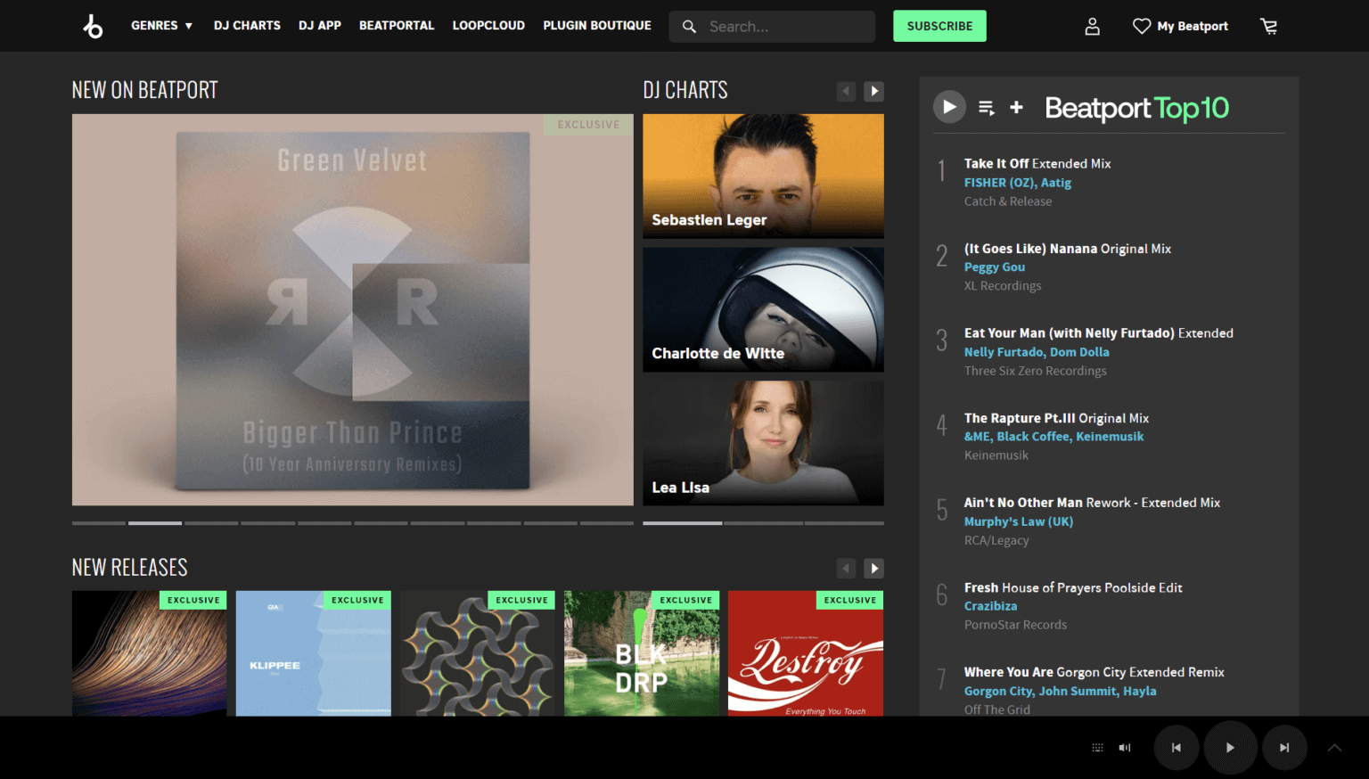 Beatport - Top 16 Music Websites for Design Inspiration