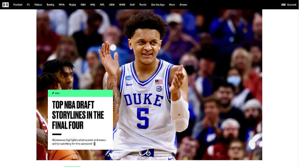 Bleacher Report | Sports-12 Best Sports websites for Design Inspirations