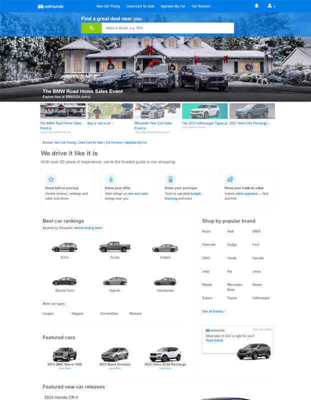 edmunds -Buy Car Selling Car Design Inspiration 