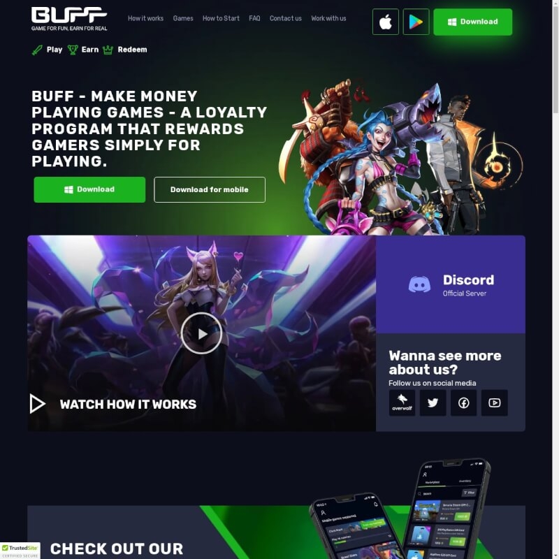 BUFF - Game for Fun, Earn for Real | Get Paid to Play Games