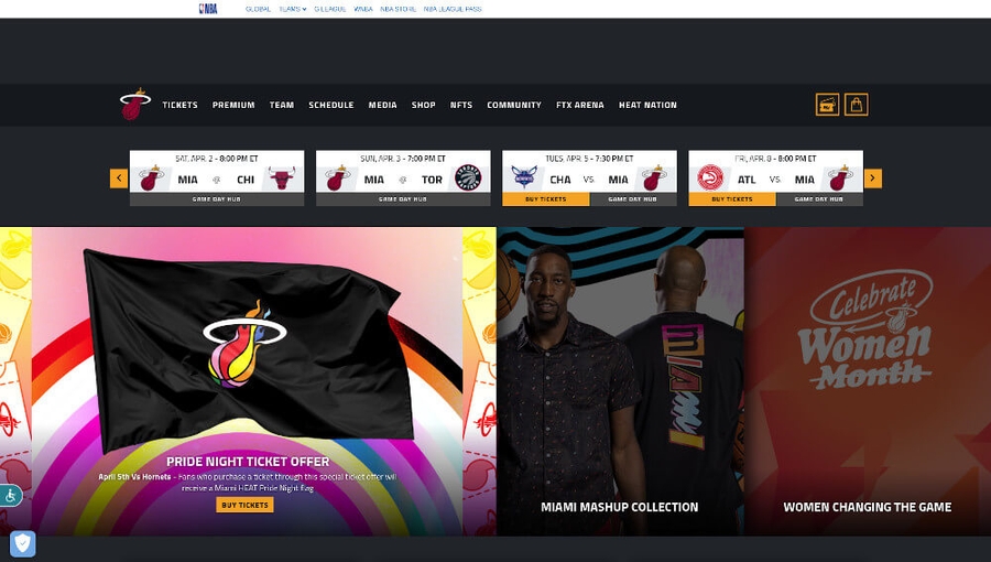NBA -12 Best Sports websites for Design Inspirations