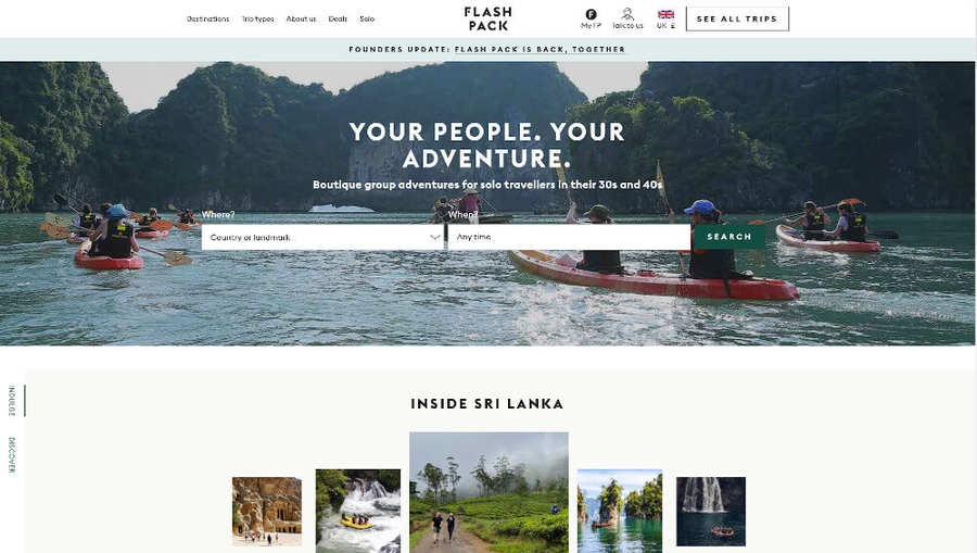 flash-pack -Best Travel Company -Design Inspiration